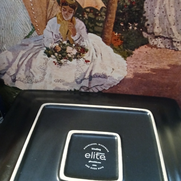 🎻Gibson "Kiesling" Square Dinner Plates🍱 Set Of 4 Vintage,Like 🆕,Nice Gift 🎁 - Picture 2 of 14